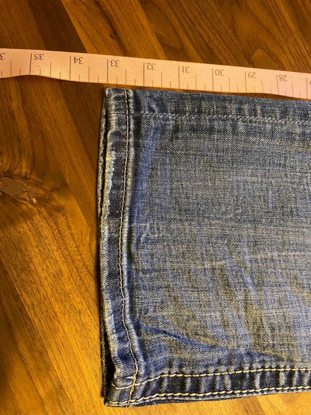 Miss Me Light Blue Faded Crop Jeans with Silver Lace Pockets - Picture 7 of 9